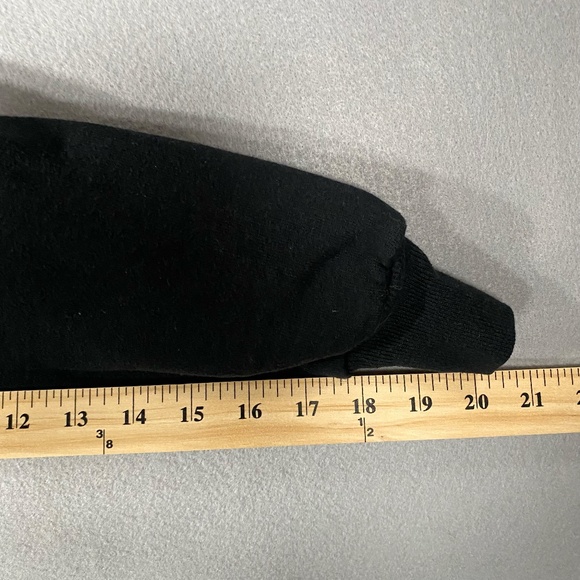 Vintage Jerzees Holiday Christmas Wreath Sweatshirt Black Green USA Size Large - Picture 7 of 8